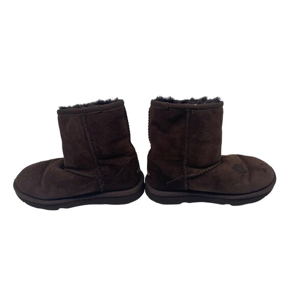 Ugg Girls Brown Suede Mid Calf Boots Size 12 Shearling Lining Outdoor Sole - Picture 13 of 14